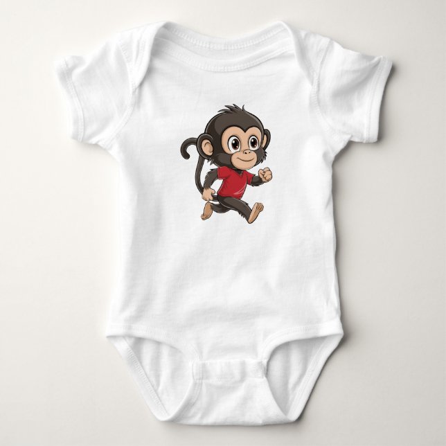 Mono Gracioso Caminando T Shirt (Framsida)