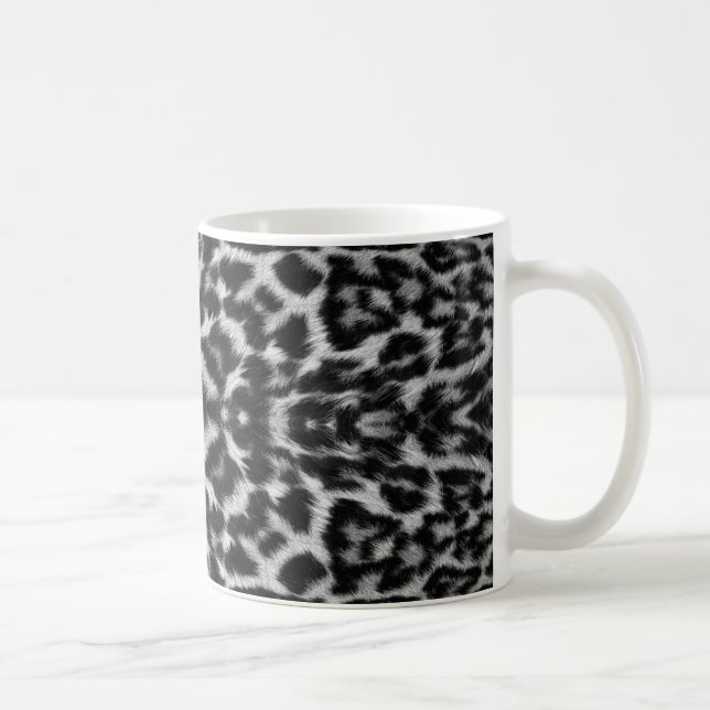 Mono kaleidoscope leopard päls mönster kaffemugg (Höger)