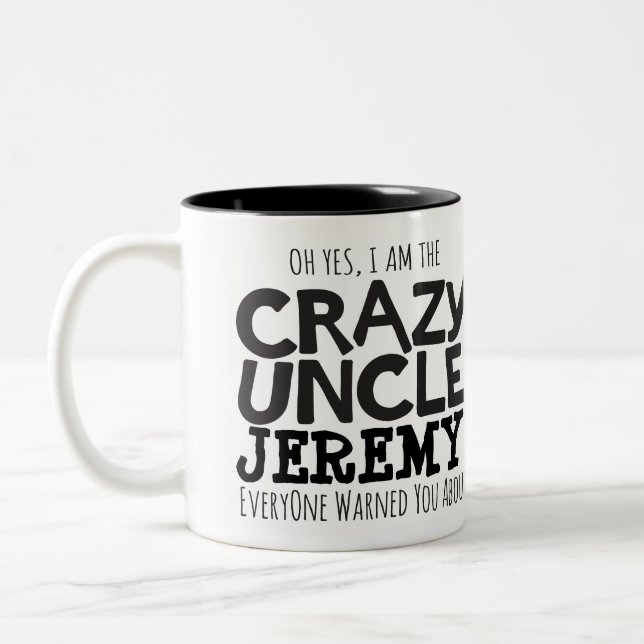 Mono mugg för galet namn för (Vänster)