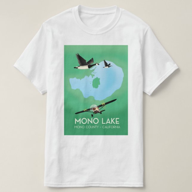 Mono Sjö,Mono County, California-reseaffisch T Shirt (Design framsida)
