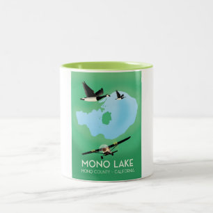 Mono Sjö,Mono County, California-reseaffisch Två-Tonad Mugg
