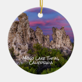Mono Sjö och Tufa Torn på södra kusten Julgransprydnad Keramik