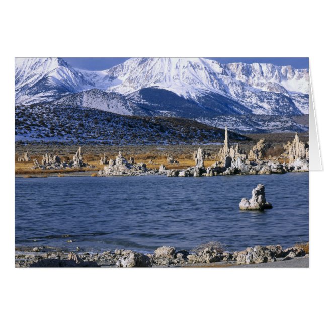 MONO SJÖ TUFA STATLIGT NATURRESERV HÄLSNINGSKORT (Framsidan Horizontal)