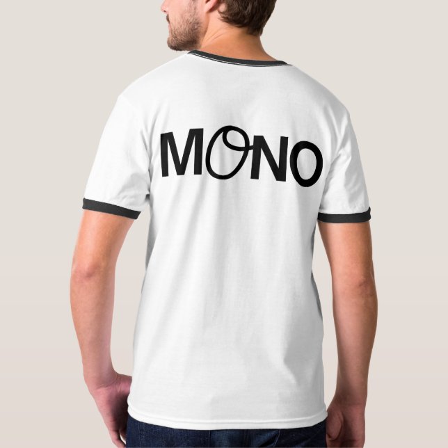 MONO Tryckt Herr Basic Ring T Shirt (Hel baksida)