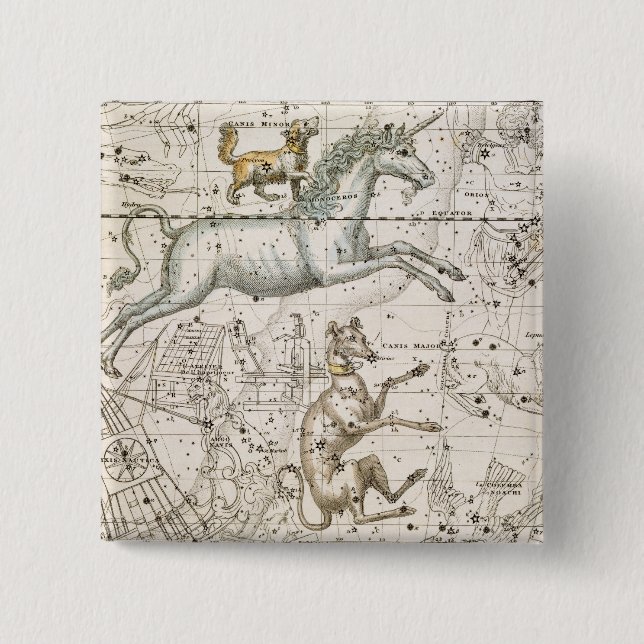 Monoceros från "en himmelsk kartbok", pub. i 1822 knapp (Framsida)