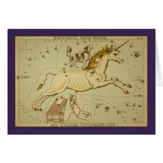 Monoceros (Unicorn) konstellation Hälsningskort
