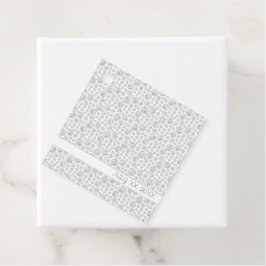 Monochromatic Black Geometric Swirls Pattern Gåvor Etiketter