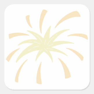 Monochromatic Doodle Burst Fyrkantigt Klistermärke