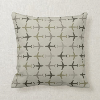 Monochromatic flygplan för anpassadefärg - oliv kudde