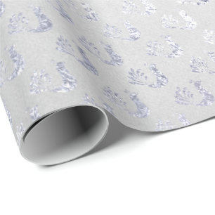 Monochromatic för grå påfågel för silver presentpapper