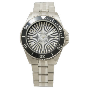 Monochromatic geometriska cirklar bristning armbandsur