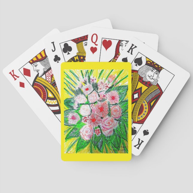 Monochromatic, Rosas, Dianthus caryophyllus,  Gerb Casinokort (Baksidan)