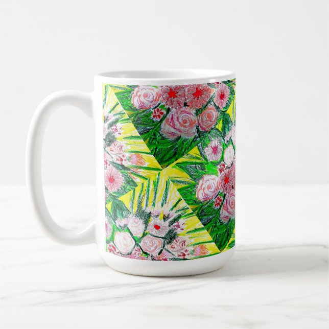 Monochromatic, Rosas, Dianthus caryophyllus,  Gerb Kaffemugg (Vänster)