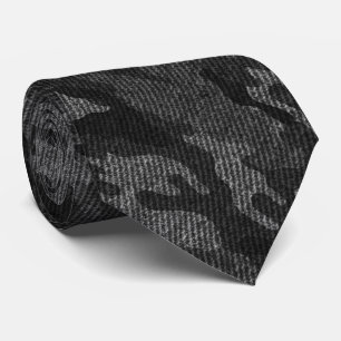 monochromatic svart kamouflagemönster slips