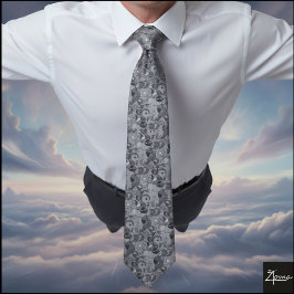 Monochrome Abstract Dense Organic Geometric Repeat Slips