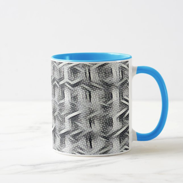Monochrome abstract geometric pattern 1279 mugg (Höger)