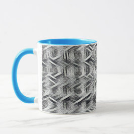 Monochrome abstract geometric pattern 1279 mugg