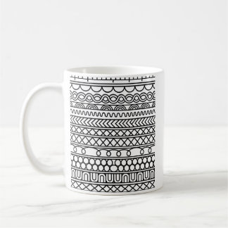 Monochrome Boho Knit Sampler | Tribal Geometric Kaffemugg