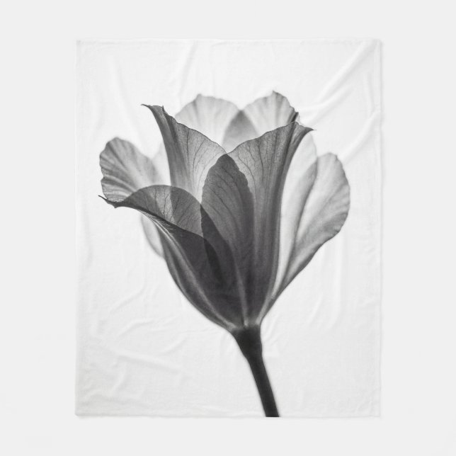 Monochrome botanical fine art photograph fleecefilt (Framsidan)