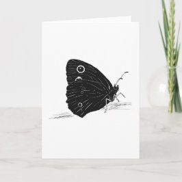 Monochrome Butterfly Card Kort
