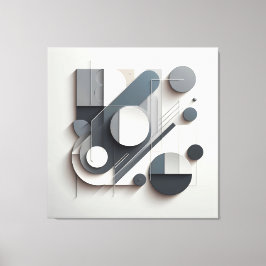 Monochrome Dimensional Balance Canvastryck