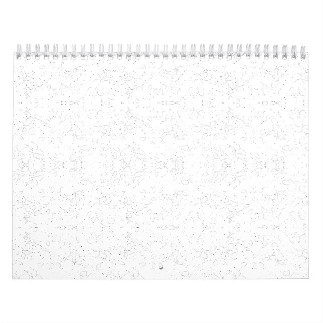 Monochrome Floral Pattern – Elegant Seamless Art Kalender (Omslag)
