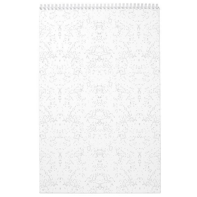 Monochrome Floral Pattern – Elegant Seamless Art Kalender (Omslag)
