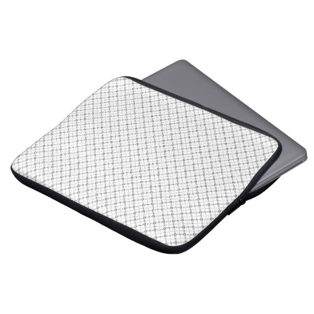 Monochrome Geometric Texture|Seamless Diamond Look Laptop Fodral (Framsida topp)
