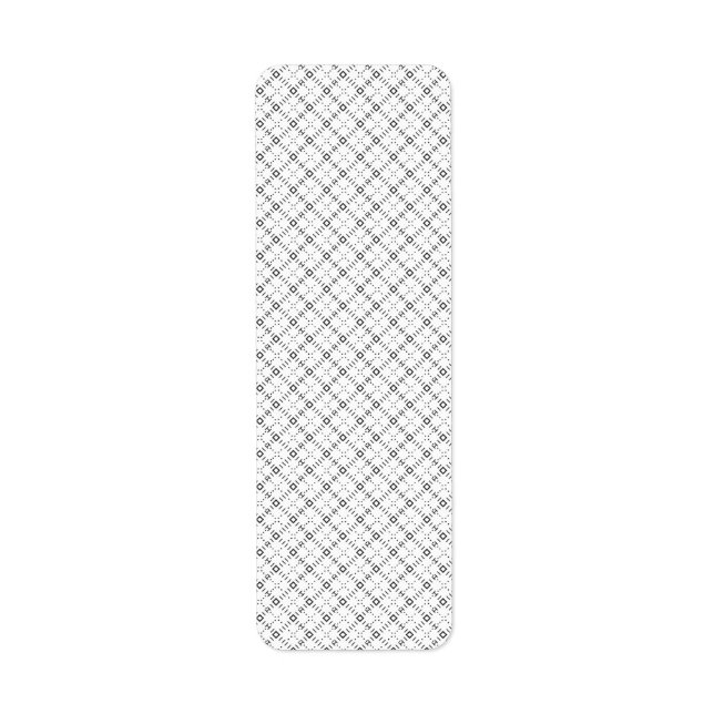 Monochrome Geometric Texture|Seamless Diamond Look Returadress Etikett (Framsidan)