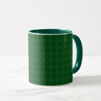 Monochrome green elegant geometric pattern. mugg