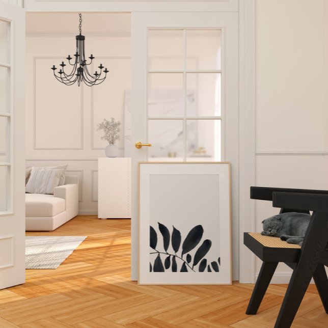 Monochrome japandy skandinavian poster (Monochromatic japandy print)