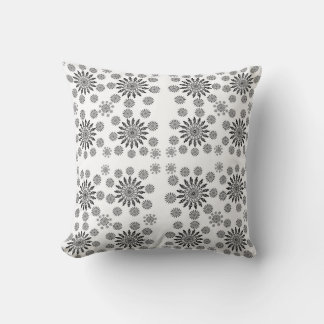 ​Monochrome Mandala Symphony: Modern Geometric Pat Kudde