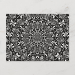 Monochrome Mandala Vykort
