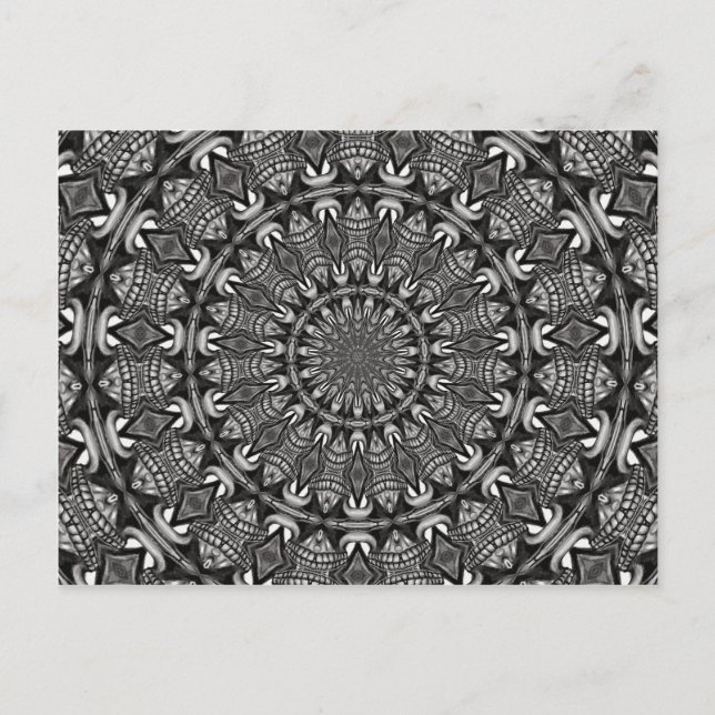 Monochrome Mandala Vykort (Framsida)