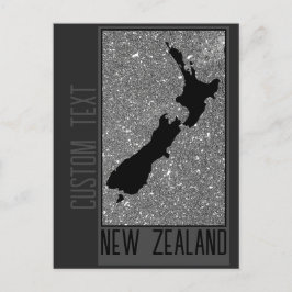 MONOCHROME NEW ZEALAND LAND GRÅTT SAND OCH NZ BEAC VYKORT