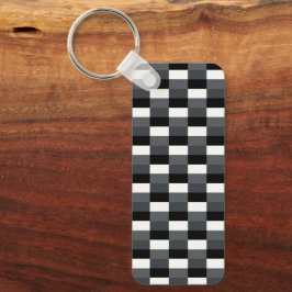 Monochrome Pattern of Gray, Grey, Black and White Nyckelring