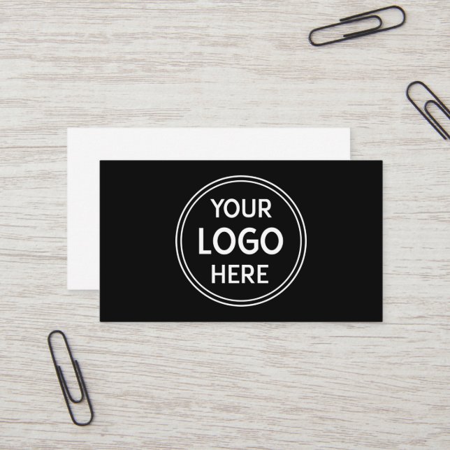 Monochrome QR Logo | Classy & Clean  Visitkort (Fram/Back In Situ)