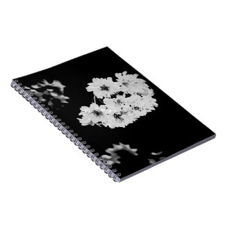 Monochrome Sakura Notebook - Elegant Black & White Anteckningsbok