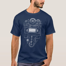 Monochrome steampunk VHS Video tape T Shirt
