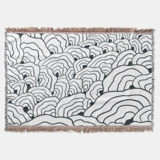 Monochrome Wave Pattern, Modern Abstract Line Art Filt