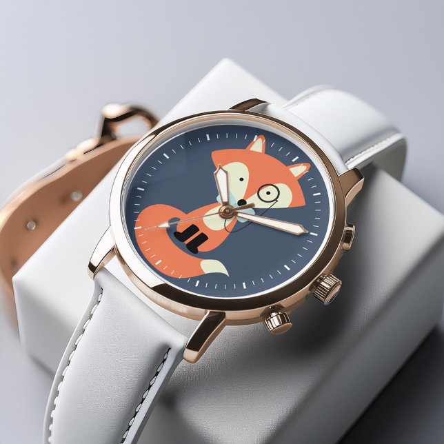Monocle Hipster Red Fox Armbandsur (Inspiration mockup (not actual product))