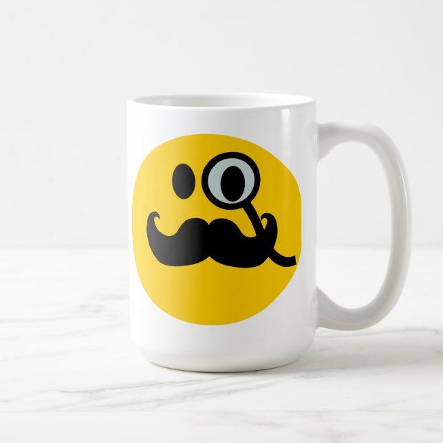 Monocle- & mustaschanpassadebackgrnd) kaffemugg (Höger)