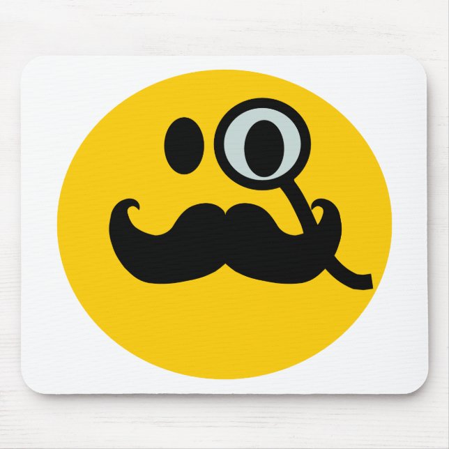 Monocle- & mustaschanpassadebackgrnd) musmatta (Framsidan)