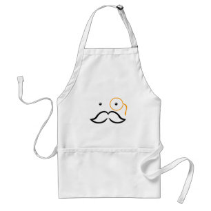 Monocle och Mustache Förkläde