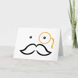 Monocle och Mustache Kort