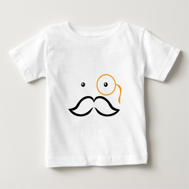 Monocle och Mustache T Shirt (Framsida)