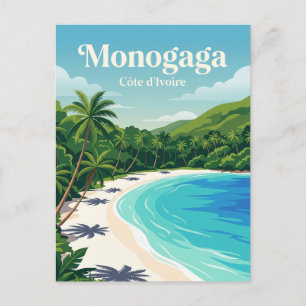 Monogaga Beach Elfenbenskusten Vykort