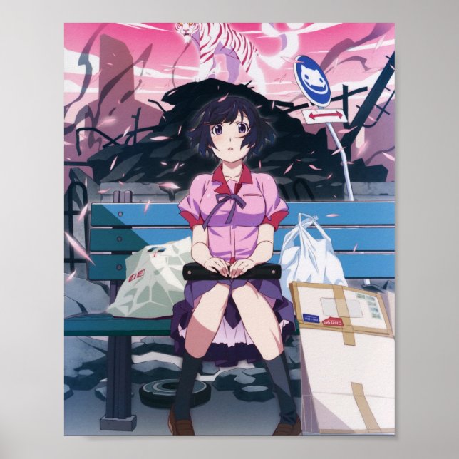 Monogatari-serien - Hanekawa Tsubasa Poster (Framsidan)