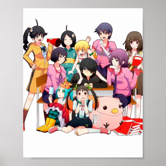Monogatari-serien Poster (Framsidan)