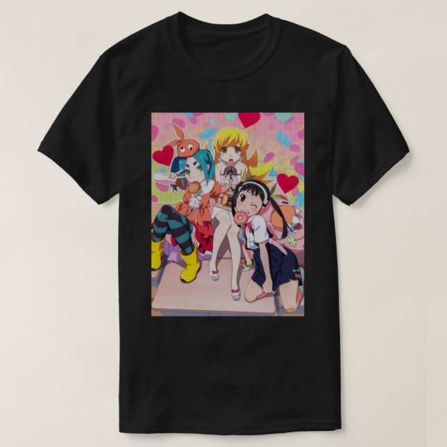 Monogatari Series - Shinobu, Otsugi _amp_ Mayoi T Shirt (Design framsida)